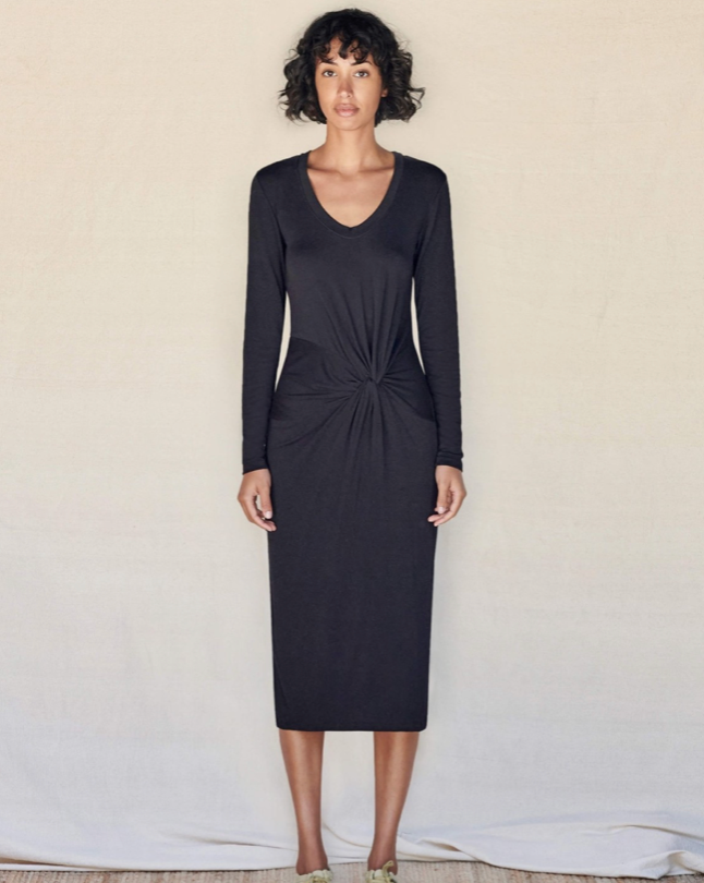 Side Slit Knotted Dress