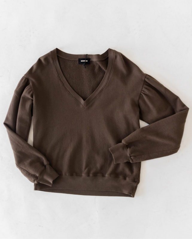 Shirred Sleeve Sweatshirt