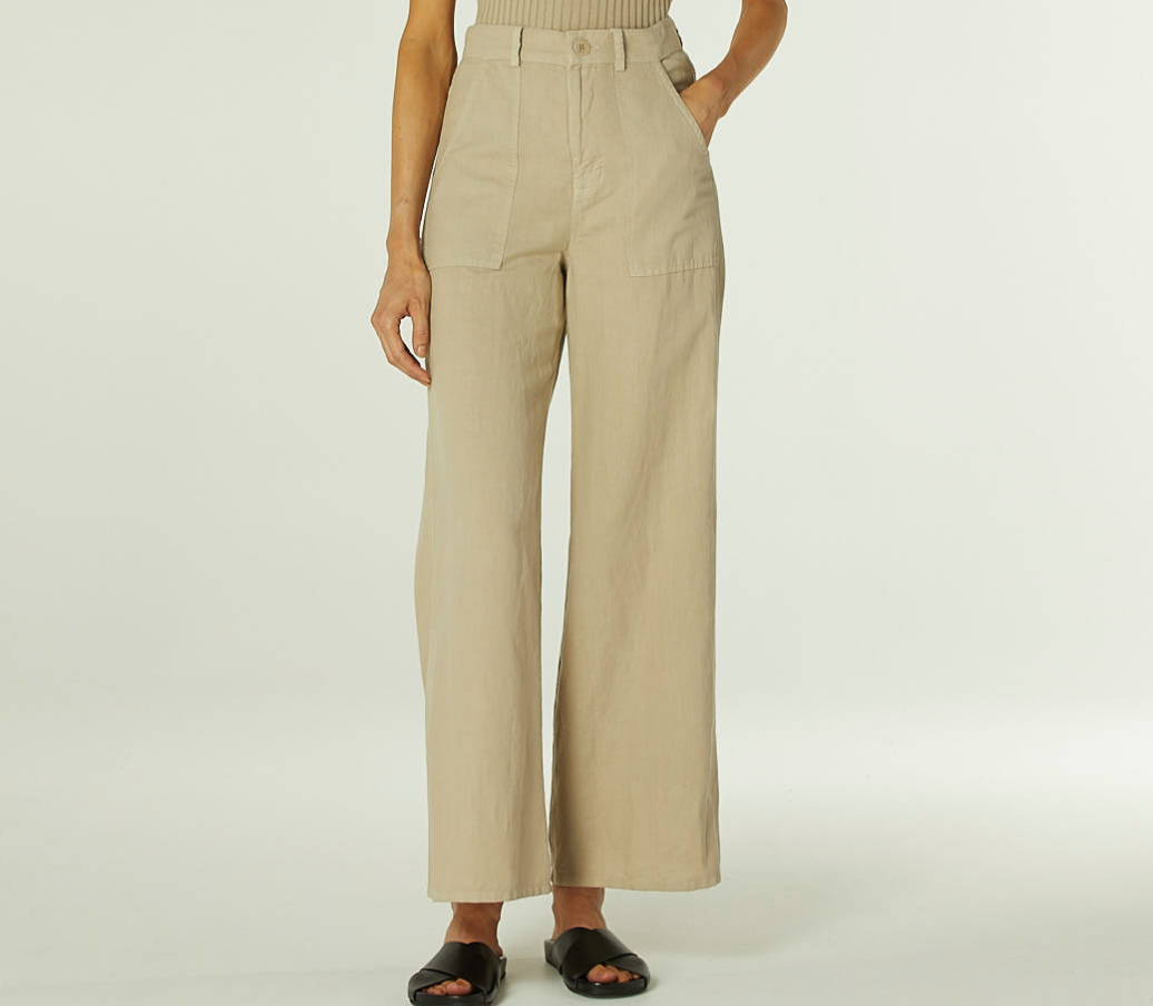 Linen Hi-Waist Wide Leg