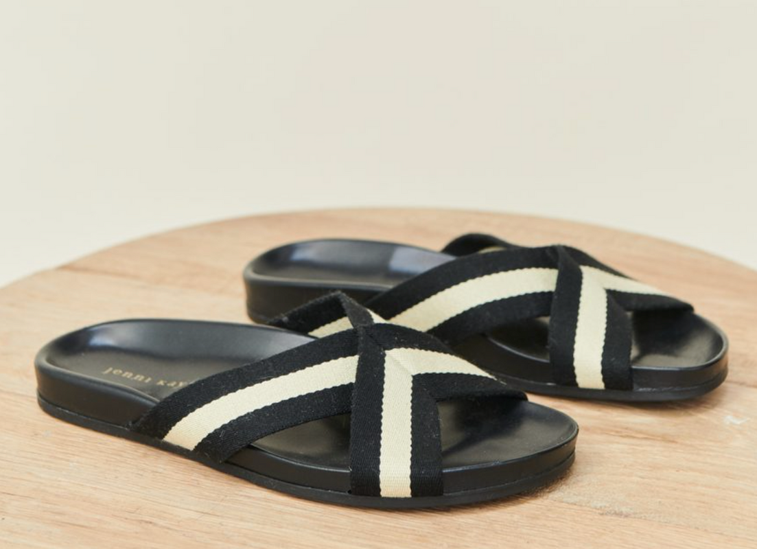 Cotton Crossover Sandal